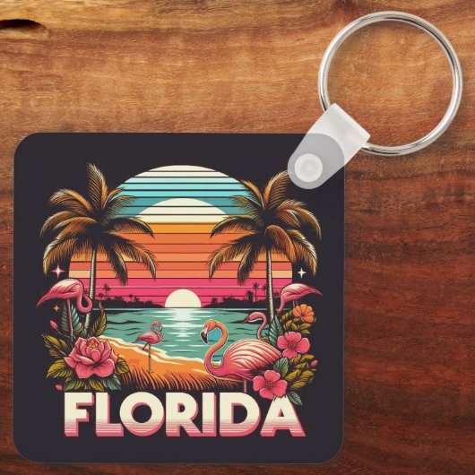 Vintage Florida Sleutelhanger (Achterkant)