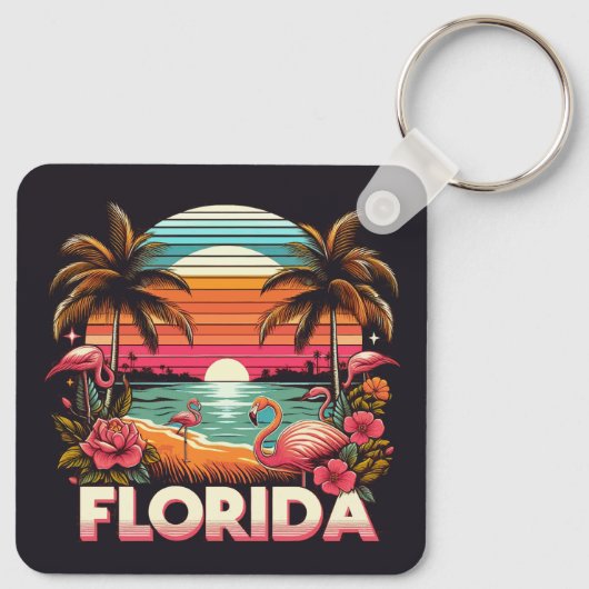 Vintage Florida Sleutelhanger (Achterkant)