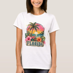 Vintage Florida-strand PNG Sunshine State-ontwerp T-shirt