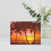 Vintage Florida Sunset Travel Briefkaart (Staand voorkant)