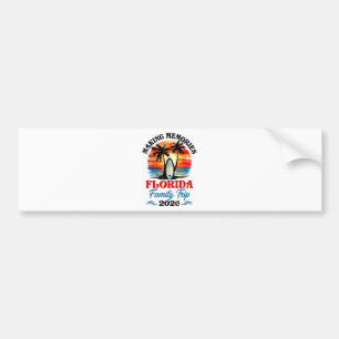 Vintage Florida Vakantie Gezinsreis 2026 Bumpersticker
