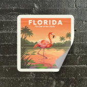 Vintage Florida Vierkante Sticker