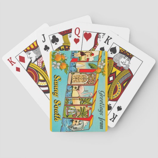 Vintage Florida Wenskaarten Pokerkaarten (Achterkant)