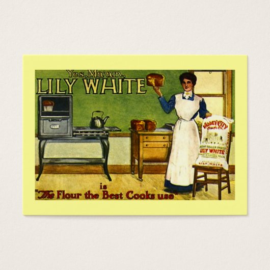 VINTAGE FLOUR ADVERTISING KITCHEN GIFT TAG CARDS VISITEKAARTJES (Voorkant)