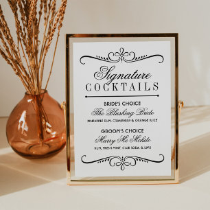 Vintage Flourish Signature Cocktails Bord