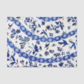 Vintage Flow Blue Patroon Tissuepapier (Voorkant)