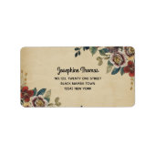 Vintage Flower Address Etiket (Voorkant)