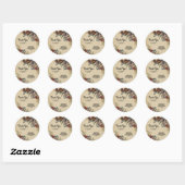 Vintage Flower Birthday Thank You Ronde Sticker (Vel)