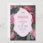 Vintage flower bouquet art graduation kaart (Voorkant)