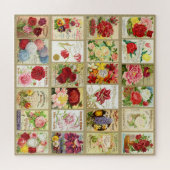 Vintage Flower Covers Puzzle Legpuzzel (Horizontaal)