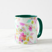 Vintage Flower Mug Cup Art Mok (Voorkant rechts)