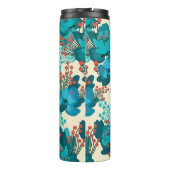 Vintage flower pattern thermosbeker (Achterkant)