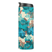Vintage flower pattern thermosbeker (Geroteerd rechts)