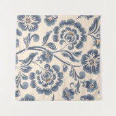 Vintage flower seamless pattern element. Elegant t Wandkleed (Voorkant (horizontaal))