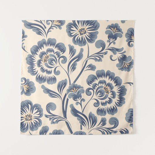 Vintage flower seamless pattern element. Elegant t Wandkleed (Voorkant)