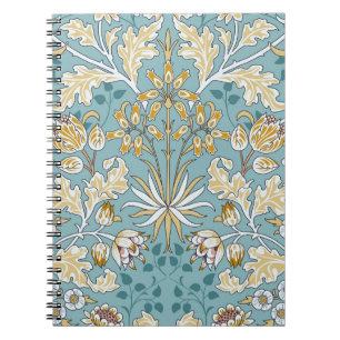 Vintage flowers and bladeren seamless pattern on l notitieboek