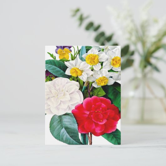 Vintage Flowers Briefkaart (Staand voorkant)