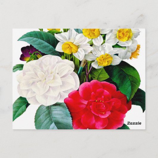 Vintage Flowers Briefkaart (Achterkant)
