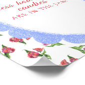 Vintage Flowers Guess how many candies Poster (Hoek)