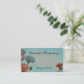 Vintage Flowers Professional Visitekaartjes (Staand voorkant)