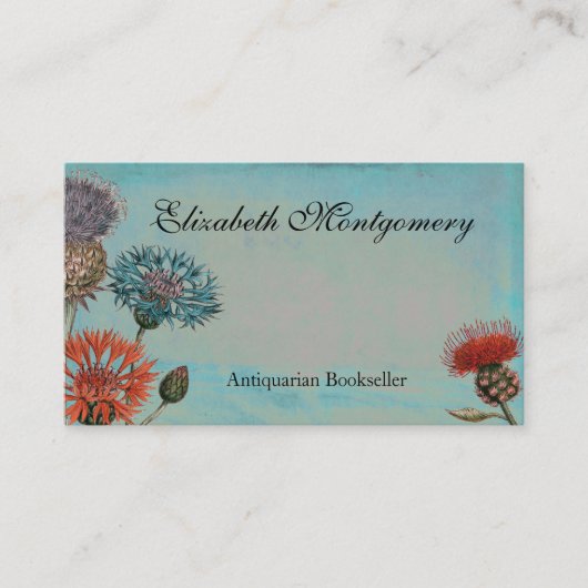 Vintage Flowers Professional Visitekaartjes (Voorkant)