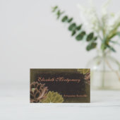 Vintage Flowers Professional Visitekaartjes (Staand voorkant)