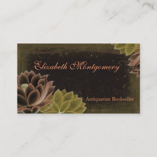 Vintage Flowers Professional Visitekaartjes (Voorkant)