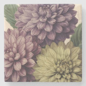Vintage Flowers Stenen Onderzetter (Voorkant)