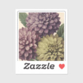 Vintage Flowers Sticker (Vel)