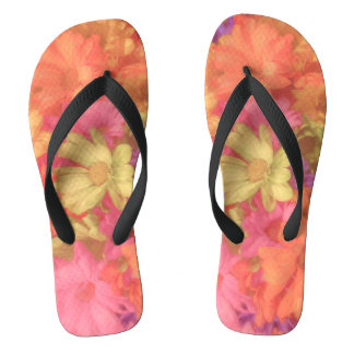 Vintage Flowery Pair of Flip Flops