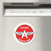 Vintage Flying A Gasoline-bord Magneet (Insitu (Vaatwasser))