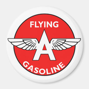 Vintage Flying A Gasoline-bord Magneet