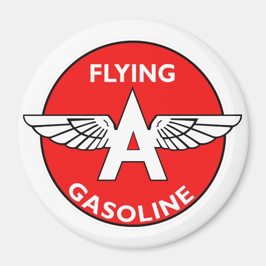 Vintage Flying A Gasoline-bord Magneet (Voorkant)