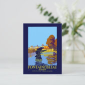 Vintage Fontainebleau Paris Frankrijk Reizen Briefkaart (Staand voorkant)