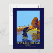 Vintage Fontainebleau Paris Frankrijk Reizen Briefkaart (Voorkant / Achterkant)
