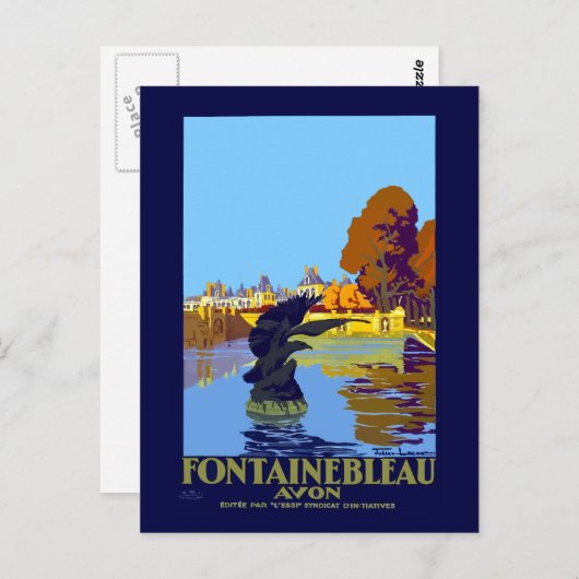 Vintage Fontainebleau Paris Frankrijk Reizen Briefkaart (Voorkant / Achterkant)