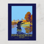 Vintage Fontainebleau Paris Frankrijk Reizen Briefkaart (Voorkant)
