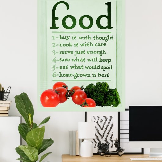 Vintage Food Poster (Thuiskantoor)