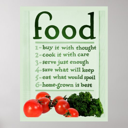 Vintage Food Poster (Voorkant)