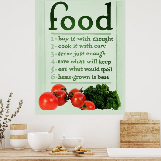 Vintage Food Poster (Keuken)