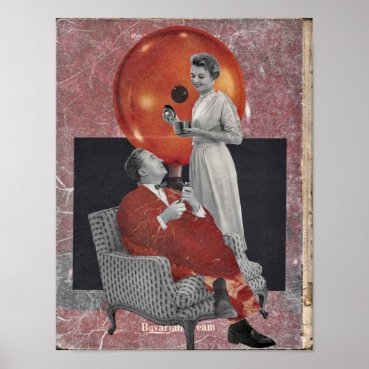 Vintage food themed collage poster (Voorkant)