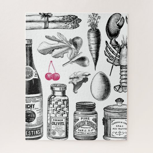 Vintage Foodie Puzzle Legpuzzel (Verticaal)