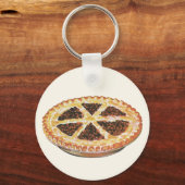Vintage Foods Dessert, versgebakken pecannotentaar Sleutelhanger (Voorkant)