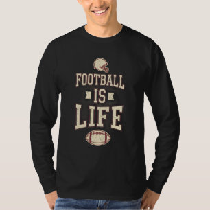 Vintage Football Is Life Gedecoreerde Bella Canvas T-shirt