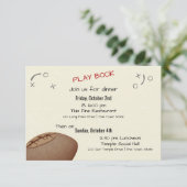 Vintage Football Pass Bar Mitzvah Reisprogramma Informatiekaartje (Staand voorkant)