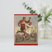 Vintage football poster briefkaart (Staand voorkant)