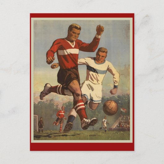 Vintage football poster briefkaart (Voorkant)