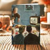 Vintage Football Thanksgiving Feestdagen Kaart
