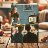 Vintage Football Thanksgiving Feestdagen Kaart