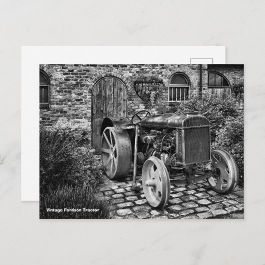 Vintage Fordson Tractor Briefkaart (Voorkant / Achterkant)